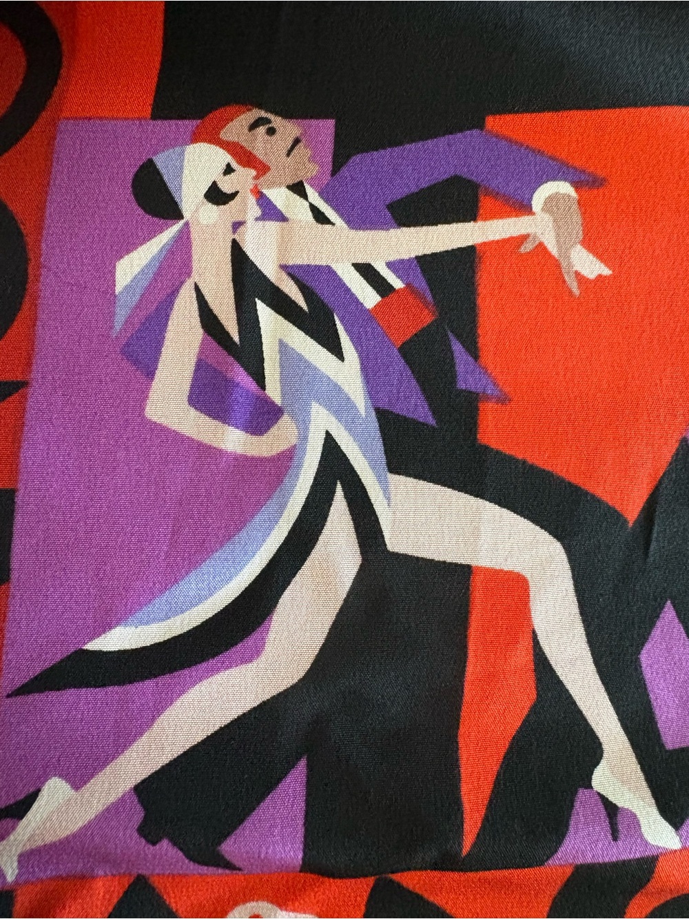 RARE vintage 1980s 100% silk Bob Mackie "Tango" Art print graphic kimono jacket.